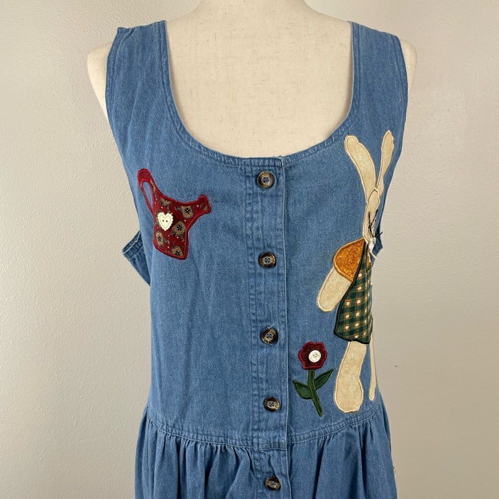 Dominion Apparel Denim Sleeveless Maxi Dress Size XL EUC - Picture 2 of 9